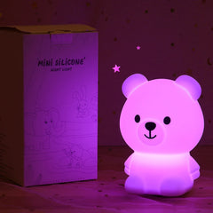 ELMAS Adorable Cat Night Light - 7-Color Touch Lamp