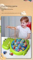 ELMAS Dinosaur Magnetic Fishing Game for Kids Fun Learning