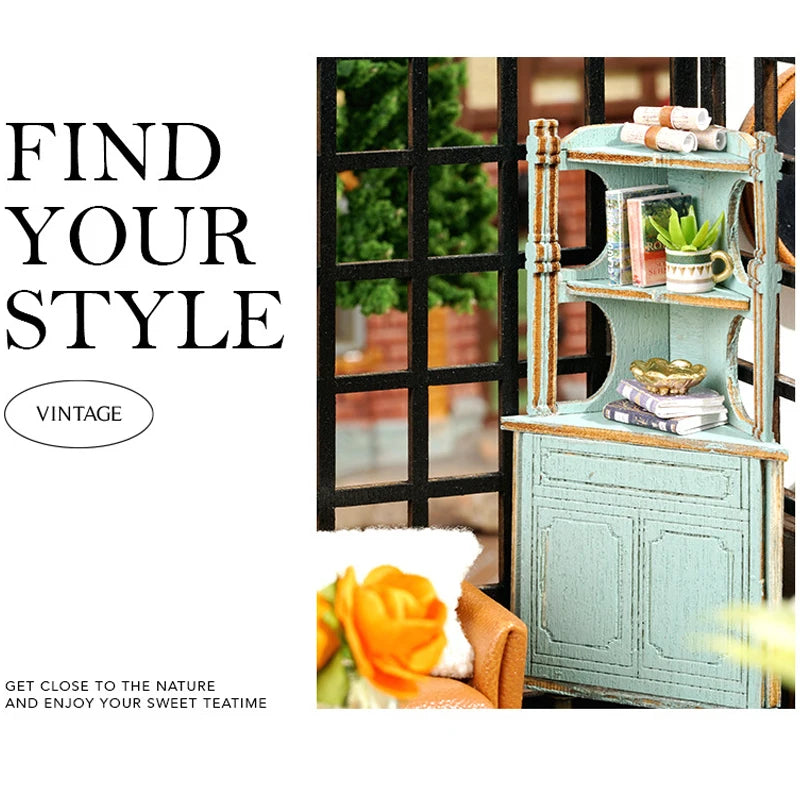 ELMAS Creative 3D Wooden Dollhouse Puzzle Kit - Al Masam Stationery LLC