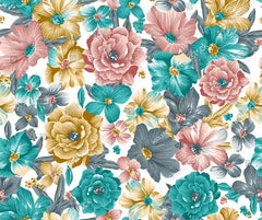 ELMAS Custom Papel De Parede 3D American Flower Mural Wallpaper - Al Masam Stationery LLC