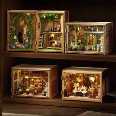 ELMAS Enchanting DIY Mini Dollhouse with LED Lights