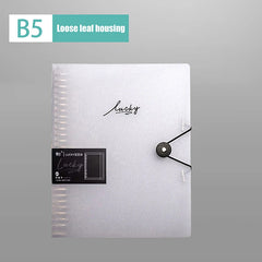 ELMAS Stylish Transparent Loose Leaf Notebook Binder