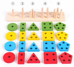 ELMAS Montessori Shape Sorter Carrot Harvest Game Toys