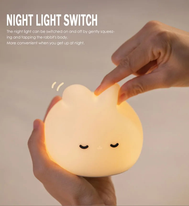 ELMAS Adorable Bunny Night Light for Kids' Rooms - Al Masam Stationery LLC