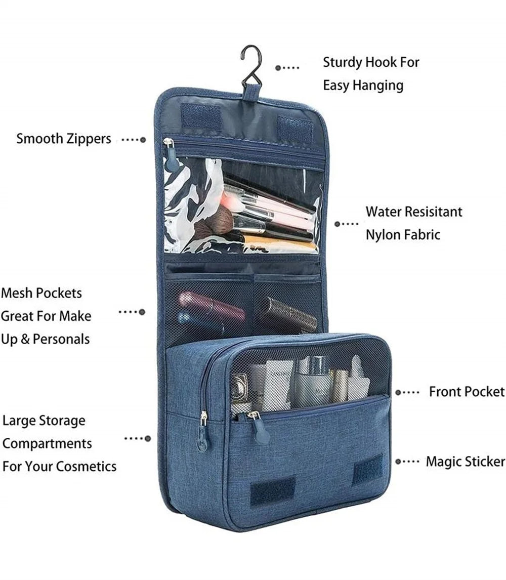 ELMAS Portable Toiletry Washbag with Hook Waterproof - Al Masam Stationery LLC