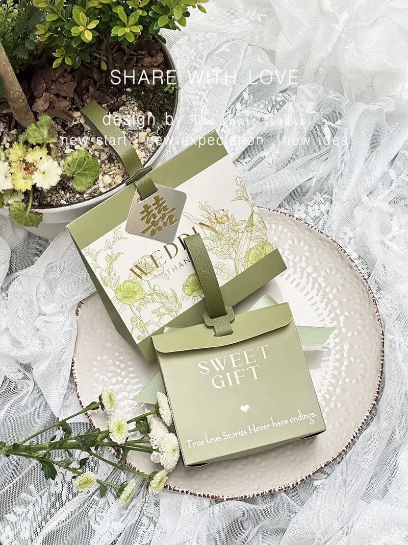 ELMAS 10/30/50Pcs Flower Wedding Boxes With Ribbons - Al Masam Stationery LLC