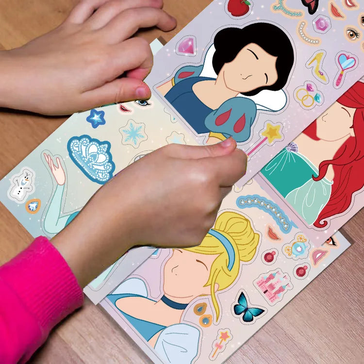 ELMAS 8 Sheets Disney Princess Puzzle Stickers DIY Fun - Al Masam Stationery LLC