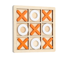 ELMAS Family Fun Wooden Tic Tac Toe Game Board