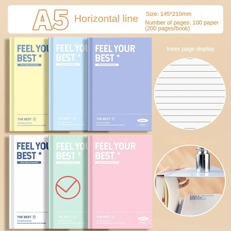 ELMAS A5 Hard Shell Notebook for College Students - Al Masam Stationery LLC