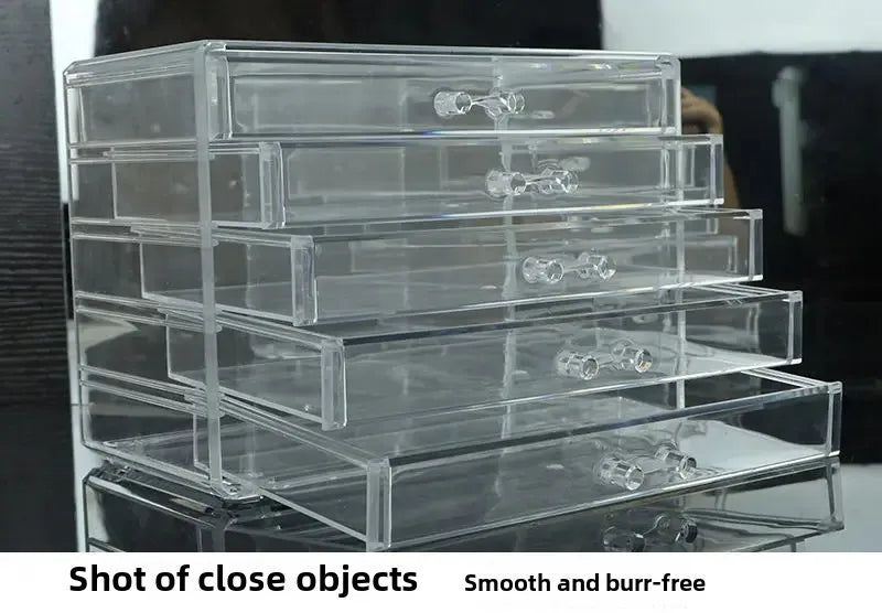 ELMAS Large Capacity Acrylic Cosmetic Storage Box Organizer - Al Masam Stationery LLC