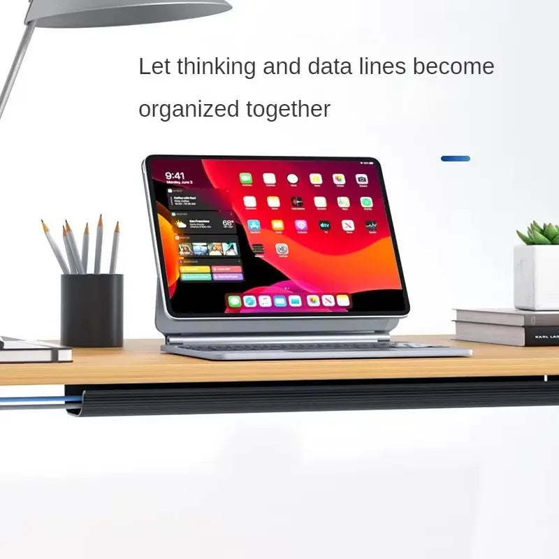 ELMAS Under Desk Cable Management Tray - No Drilling Needed - Al Masam Stationery LLC