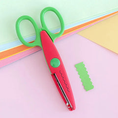 ELMAS Kawaii Wavy Safety Scissors for Creative Crafts