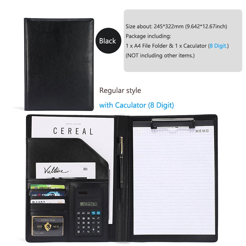 ELMAS Professional PU Leather Portfolio Organizer - Al Masam Stationery LLC