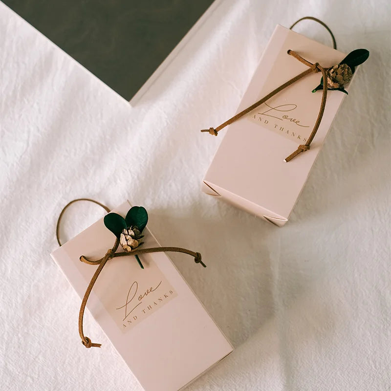 ELMAS Square Gift Bags With Flowers For Party Favors - Al Masam Stationery LLC