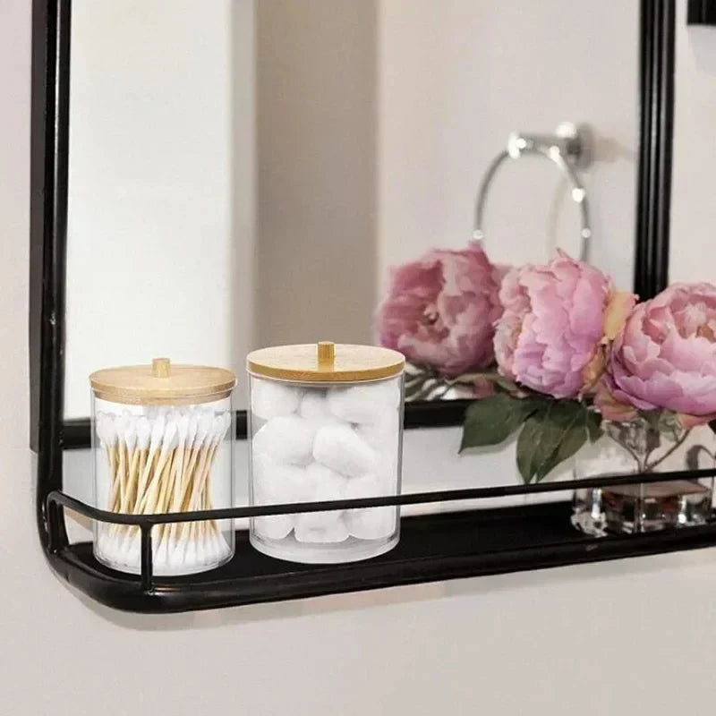 ELMAS Acrylic Storage Box Bathroom Jar Makeup Organizer - Al Masam Stationery LLC