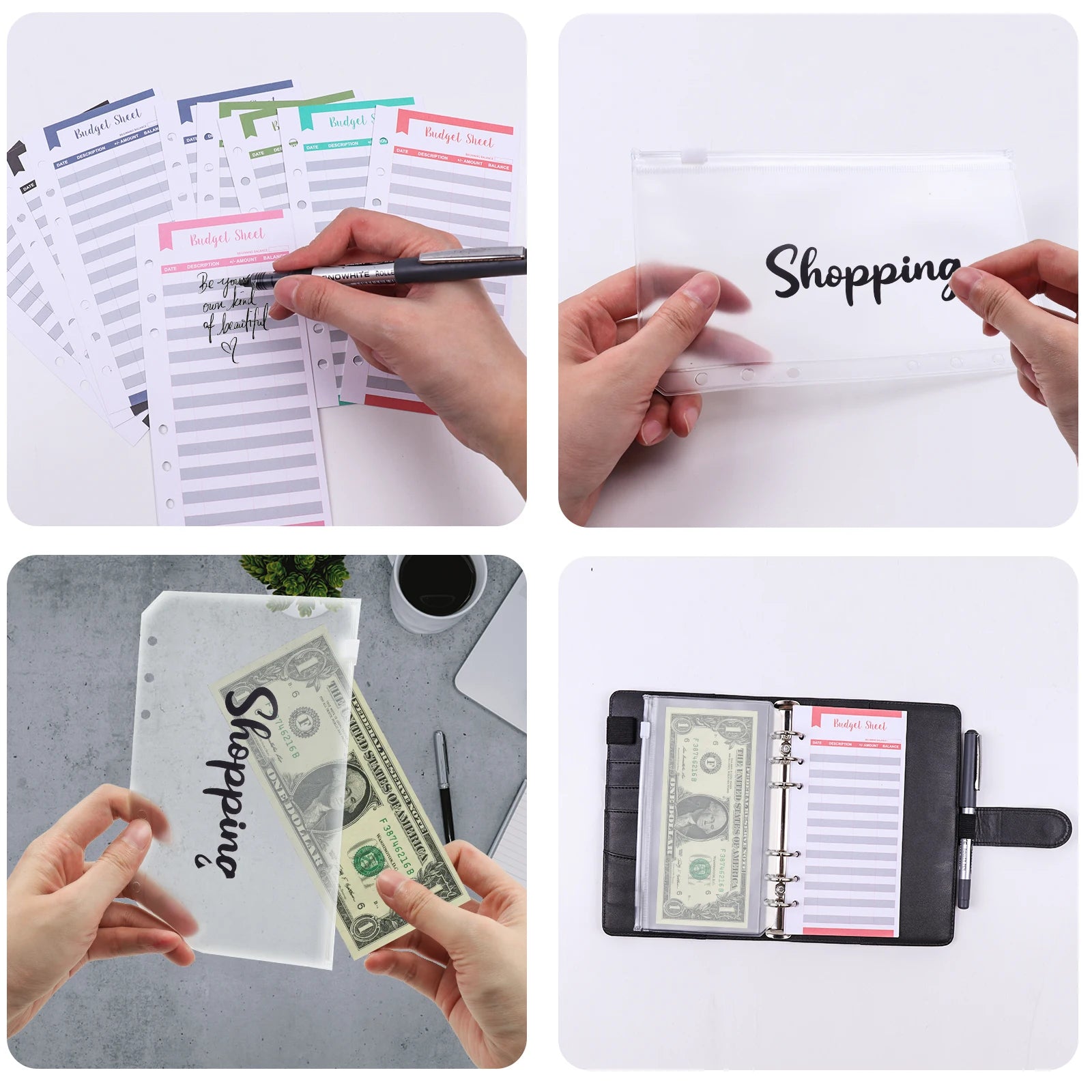 ELMAS 62pcs/set A6 Leather Ring Binder Notebook Organizer - Al Masam Stationery LLC