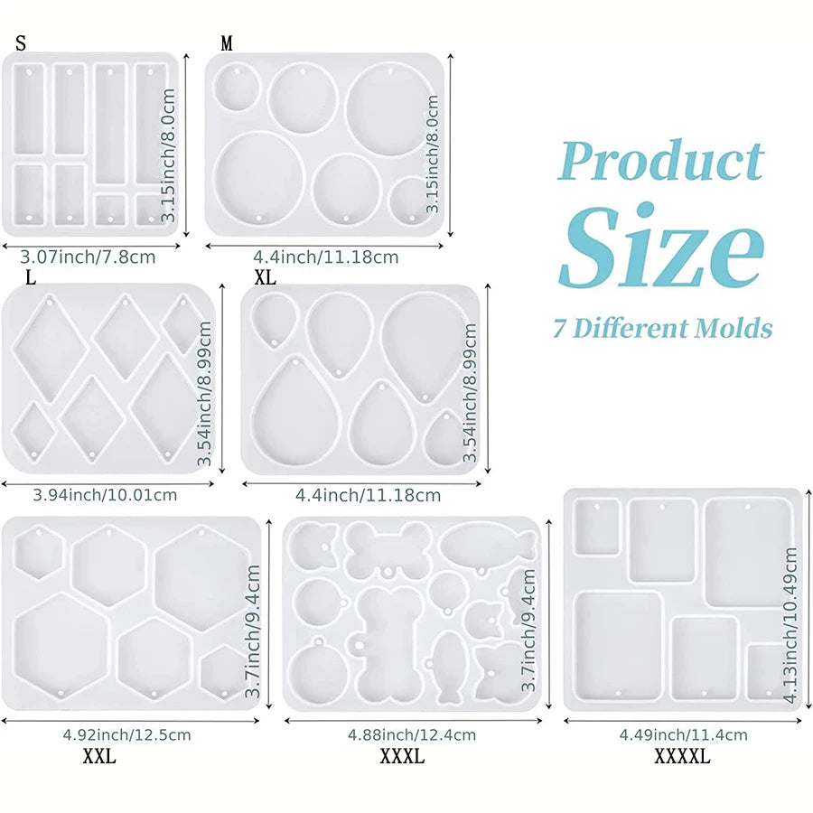 ELMAS DIY Square Earrings Molds for Crystal Jewelry Making - Al Masam Stationery LLC