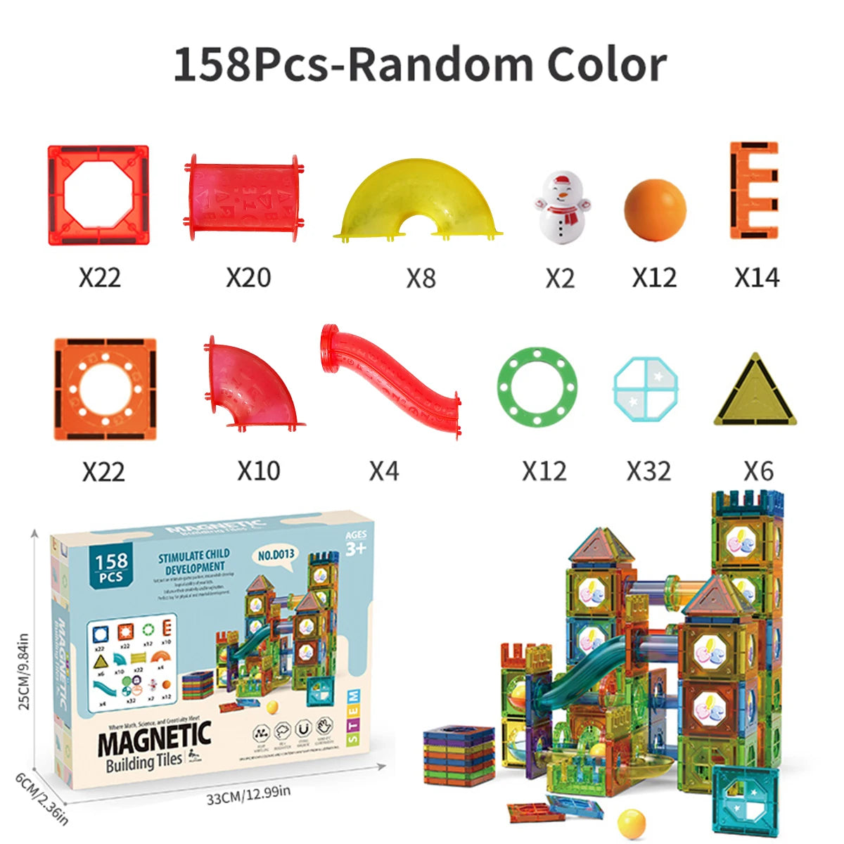 ELMAS Creative Magnetic Building Tiles for Kids - Al Masam Stationery LLC