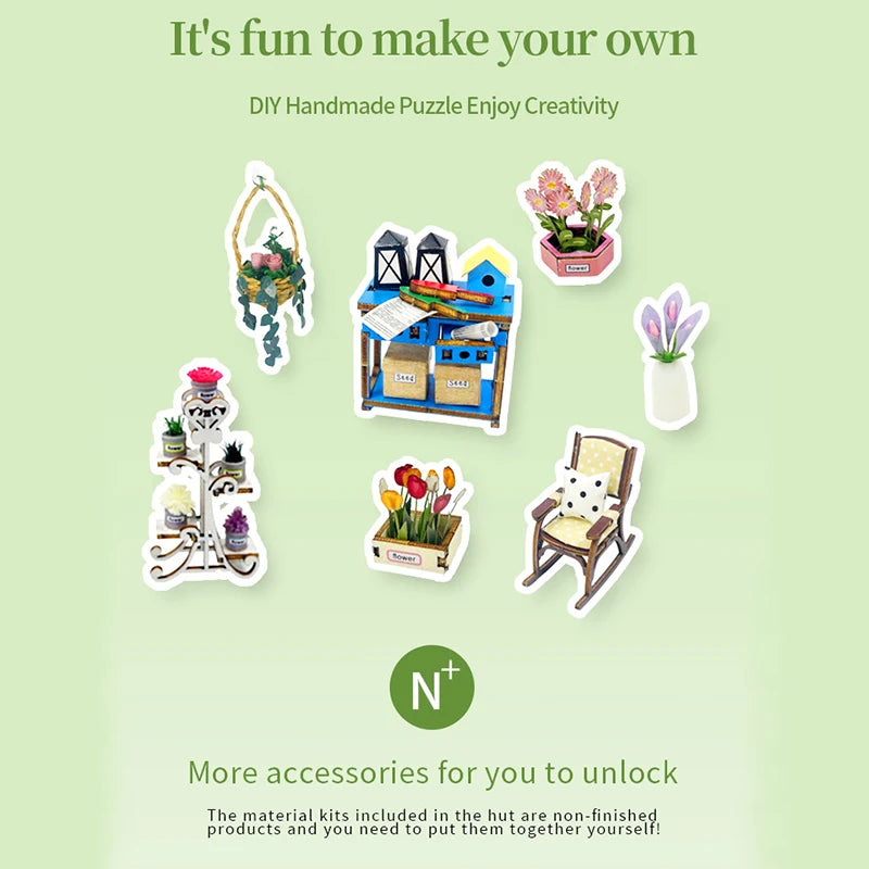 ELMAS Enchanted Garden House Bookshelf Insert Kit - Al Masam Stationery LLC