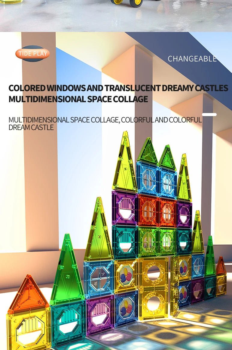 ELMAS Creative Magnetic Building Tiles for Kids - Al Masam Stationery LLC