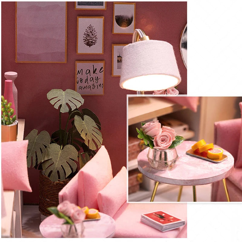 ELMAS Creative Mini Dollhouse 3D Puzzle Kit for Home Decor - Al Masam Stationery LLC