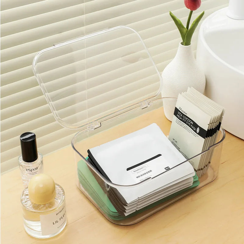 ELMAS Transparent Acrylic Cosmetics Storage Box Organizer - Al Masam Stationery LLC