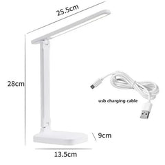 ELMAS Touch Dimmable LED Foldable Desk Lamp with USB Charging