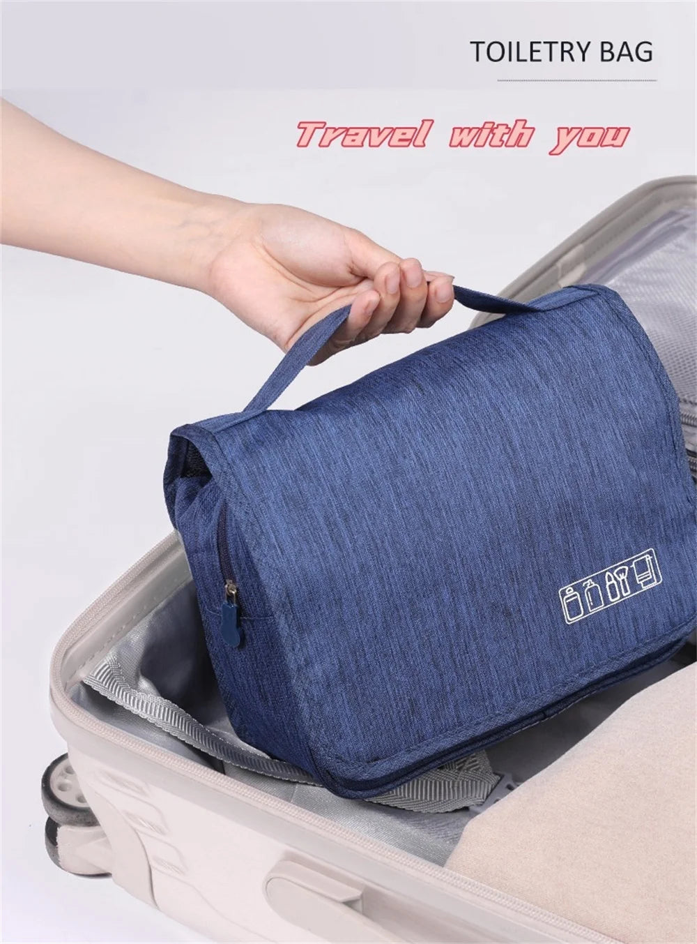 ELMAS Portable Toiletry Washbag with Hook Waterproof - Al Masam Stationery LLC
