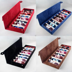 ELMAS Elegant 8-Slot Eyewear Organizer Case