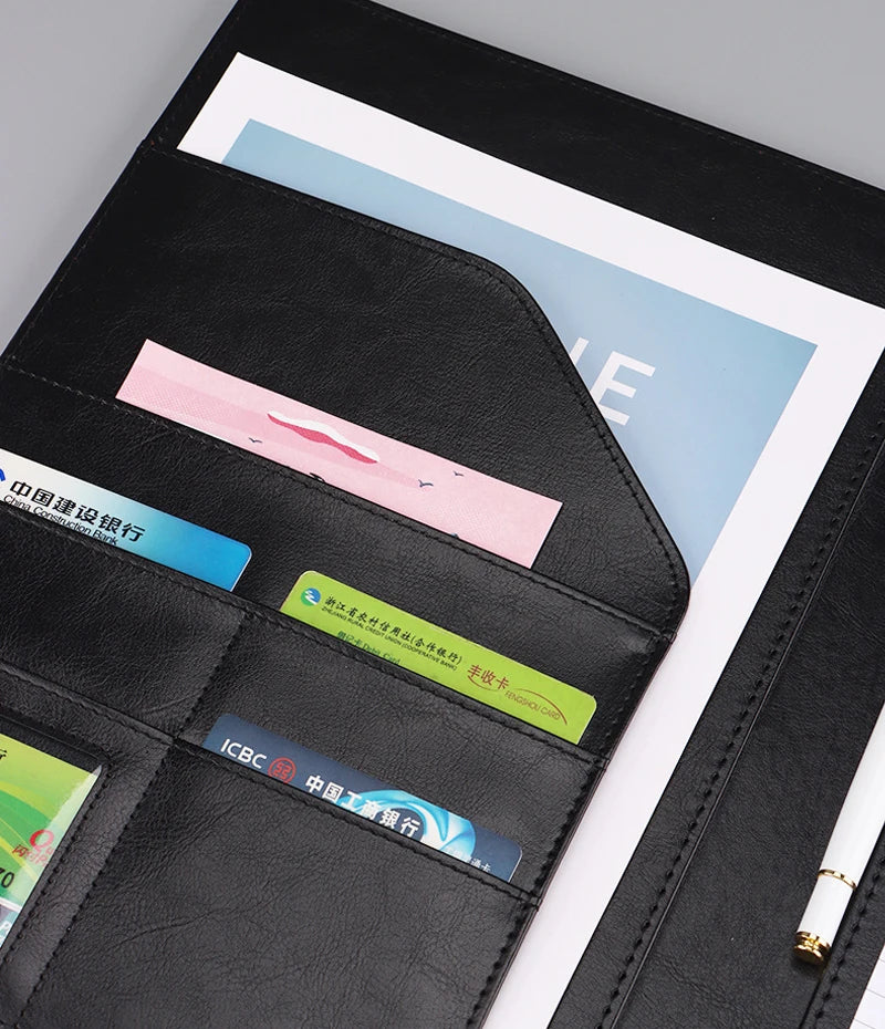 ELMAS Premium Leather A4 Portfolio Organizer Folder - Al Masam Stationery LLC