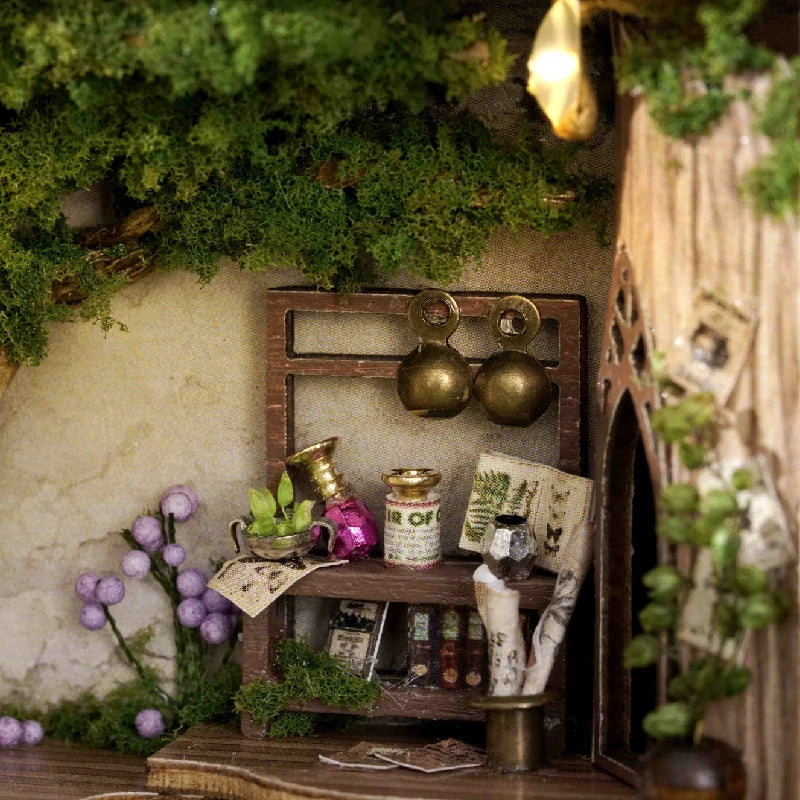 ELMAS Enchanting DIY Mini Dollhouse with LED Lights - Al Masam Stationery LLC