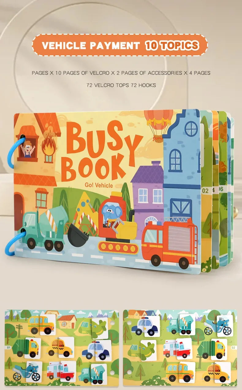 ELMAS Montessori Baby Busy Book for Early Learning Fun - Al Masam Stationery LLC