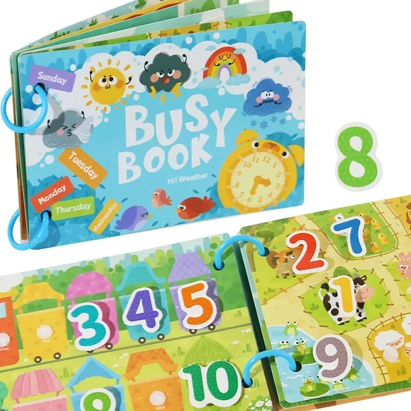 ELMAS Montessori Baby Busy Book for Early Learning Fun - Al Masam Stationery LLC
