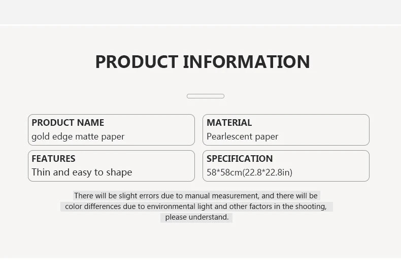 ELMAS Elegant Flower Wraps with Golden Edges - 10 Sheets - Al Masam Stationery LLC