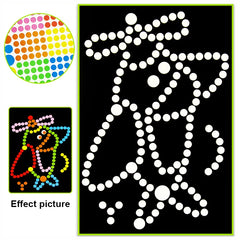ELMAS 4 Sets Child Sticker Dot Mosaic Puzzle Games