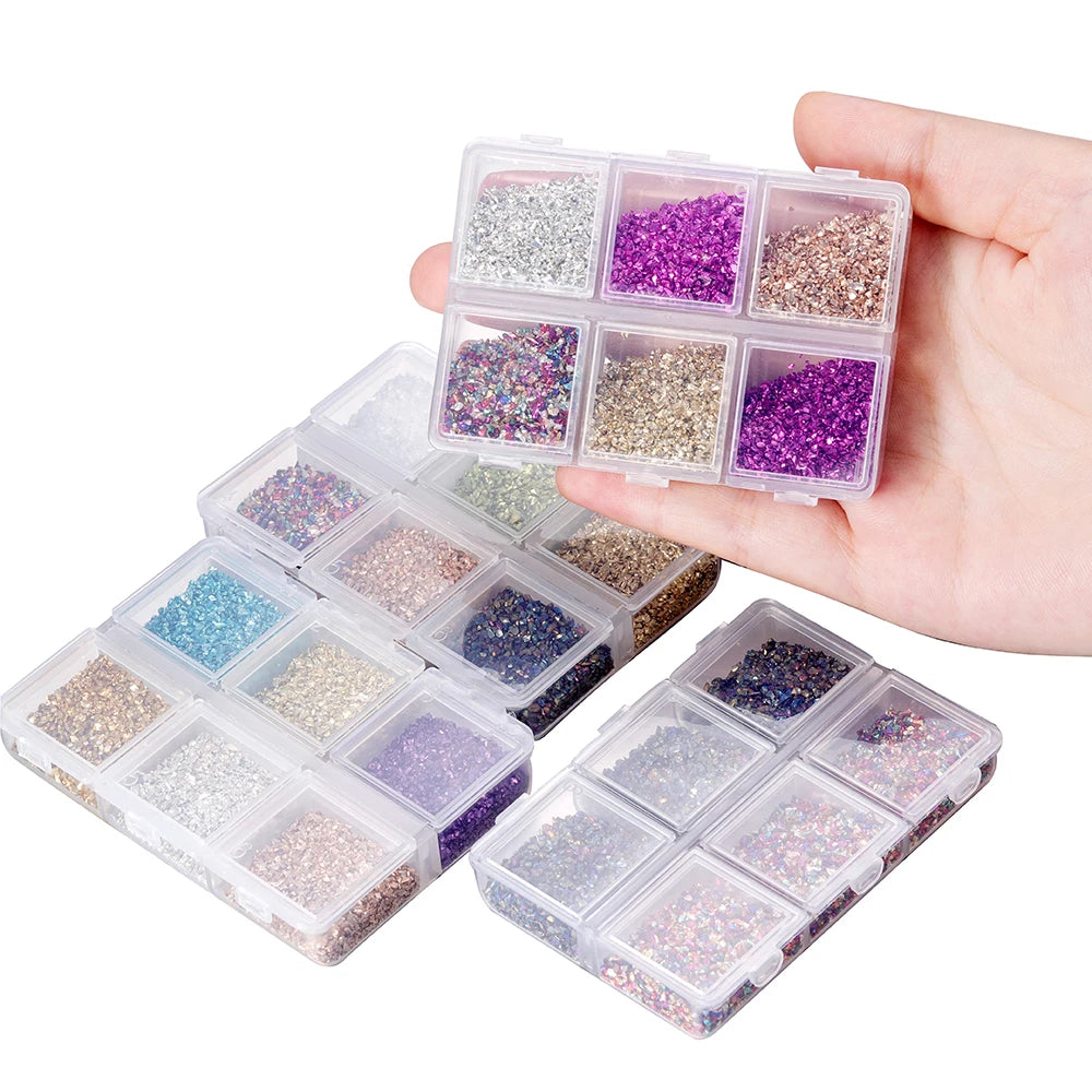 ELMAS Crushed Glass Stones for DIY Resin Crafts & Nail Art - Al Masam Stationery LLC