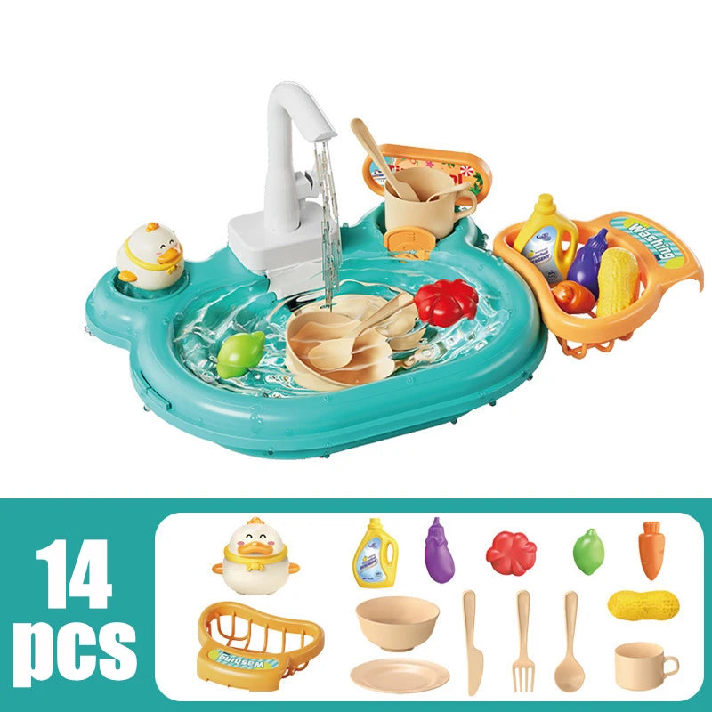 ELMAS Children Puzzle Pretend Play Kitchen Basin Toys - Al Masam Stationery LLC