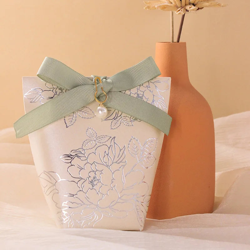 ELMAS Upscale Gilded Wedding Favor Candy Box Gift Bag - Al Masam Stationery LLC