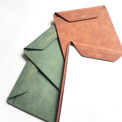 ELMAS Premium Leather A4 Clipboard Folder with Logo