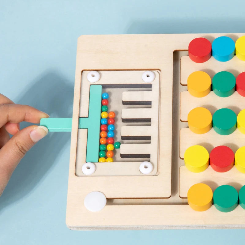 ELMAS Montessori Wooden Color Matching Logic Game Toy - Al Masam Stationery LLC