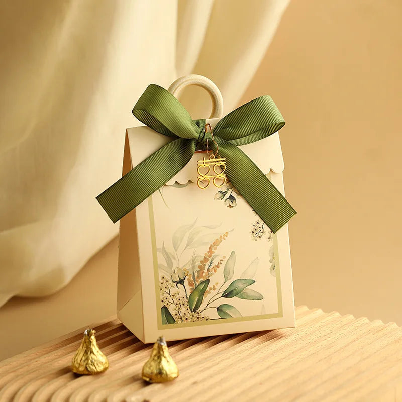 ELMAS Elegant 10/20/50Pcs Paper Gift Boxes With Ribbons - Al Masam Stationery LLC