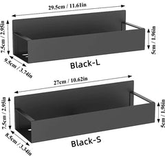 ELMAS Magnetic Fridge Shelf Spice Storage Rack Black Iron - Al Masam Stationery LLC