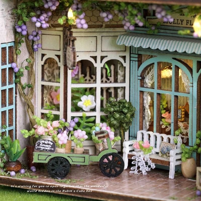 ELMAS Enchanting DIY Mini Dollhouse with LED Lights - Al Masam Stationery LLC