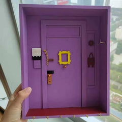 ELMAS Purple Door Friends Key Holder Wood Box Organizer