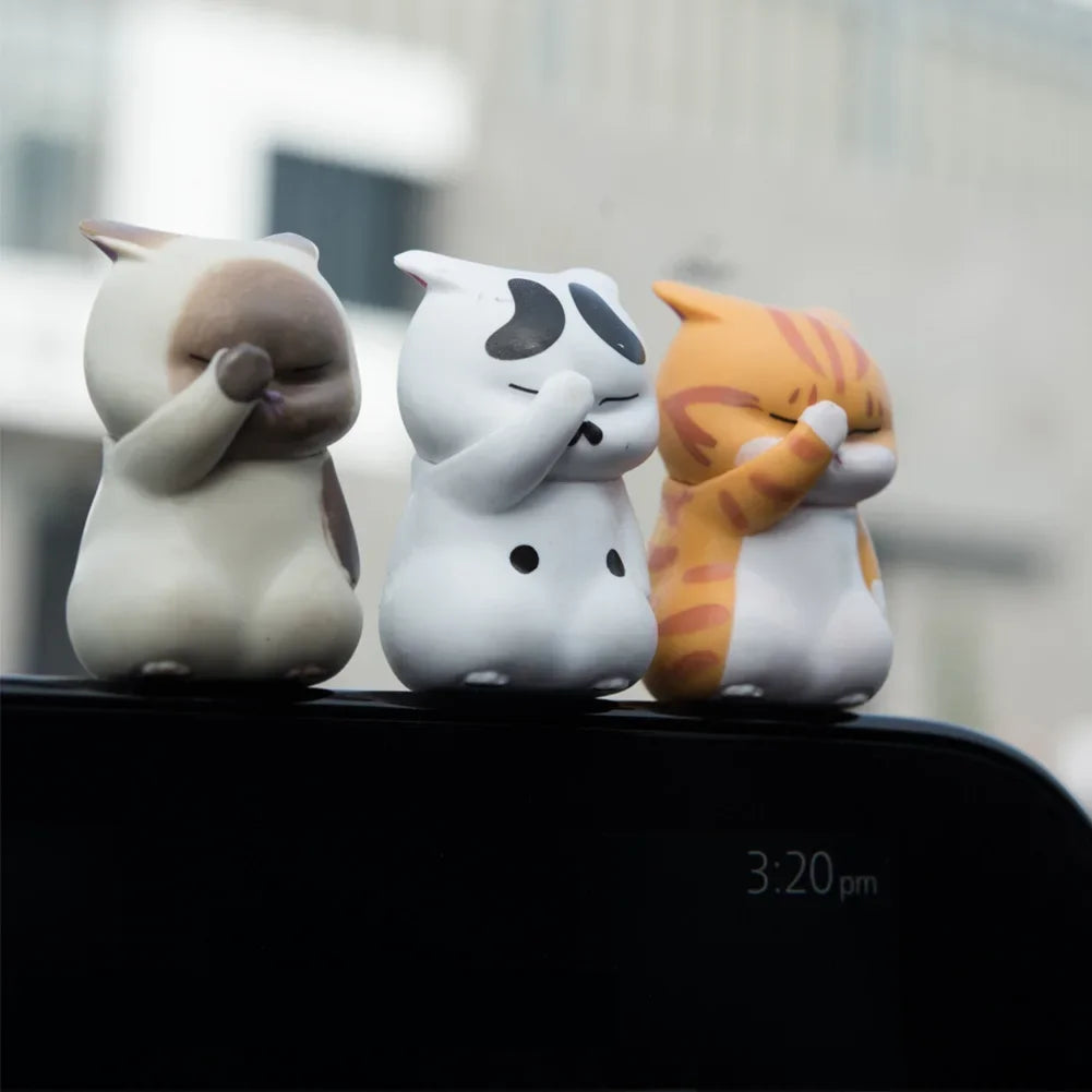 ELMAS Kawaii Cute Cat Doll Ornament Mini Model Figure - Al Masam Stationery LLC