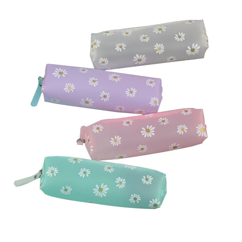 ELMAS Kawaii Daisy Transparent Pencil Case for Students - Al Masam Stationery LLC