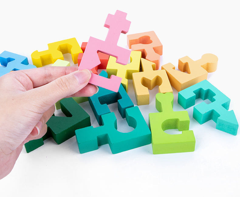 ELMAS Shape Matching Wooden Puzzles for Kids Learning - Al Masam Stationery LLC