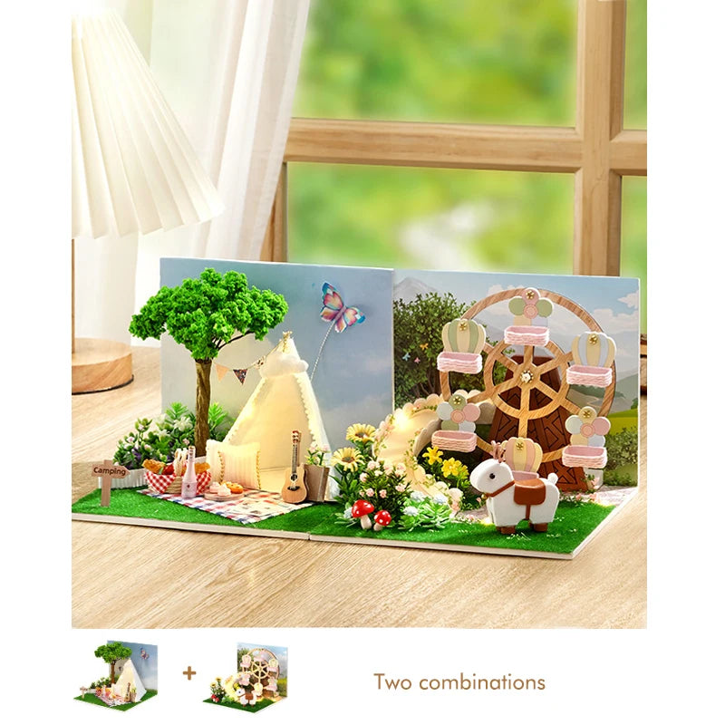 ELMAS Enchanted Dollhouse Kit with LED Lights & Furniture - Al Masam Stationery LLC