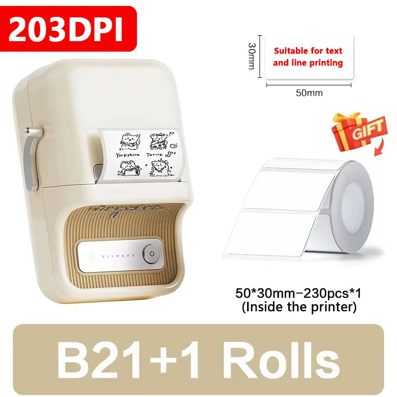 ELMAS Wireless Mini Thermal Label Printer for Home & DIY - Al Masam Stationery LLC