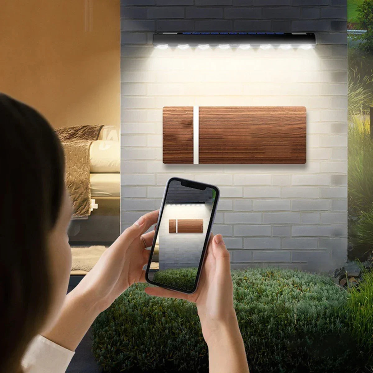 ELMAS Solar LED Wall Light for Outdoor Ambiance - Al Masam Stationery LLC